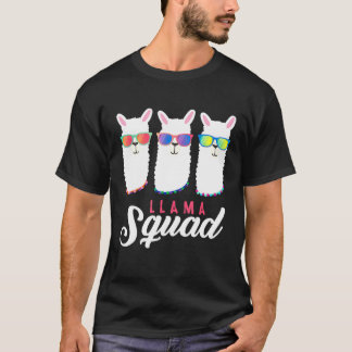 Camiseta Gafas de sol de amistad de alpaca genial Llama Squ