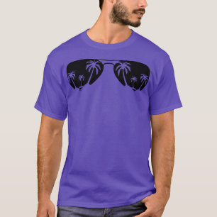 Camiseta Gafas de sol de árbol de palmas