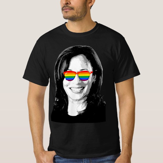 Camiseta Gafas de sol de arcoiris Kamala Harris (Anverso)