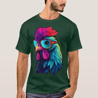 Camiseta Gafas de sol de arte Regalos de pollo Gracioso 3