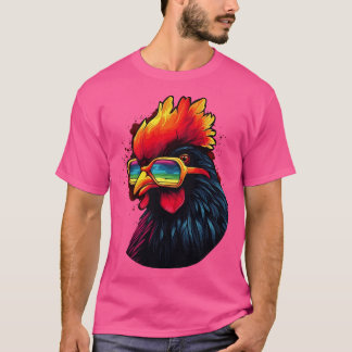 Camiseta Gafas de sol de arte Regalos de pollo Gracioso 4