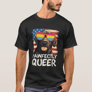 Camiseta Gafas de sol de bandera panual Labrador perfectame