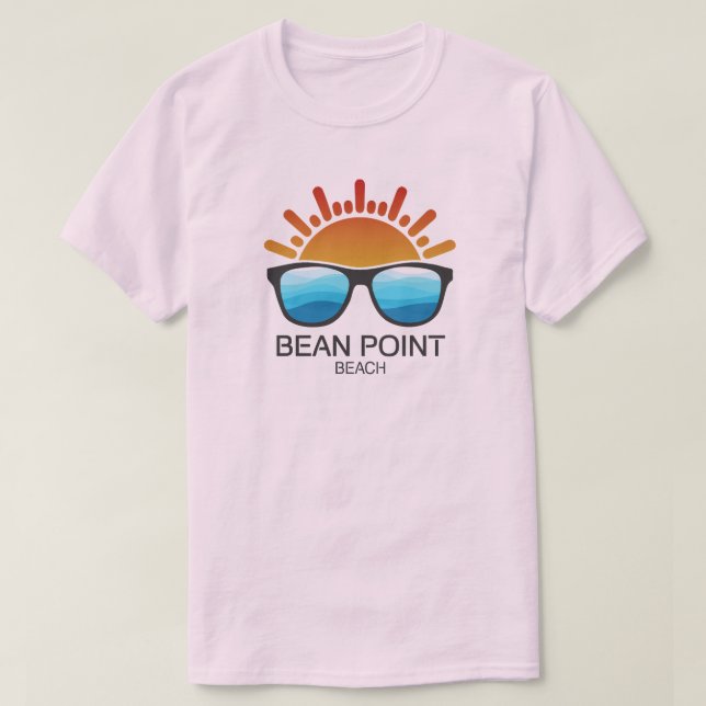 Camiseta Gafas de sol de Bean Point Beach Florida (Diseño del anverso)
