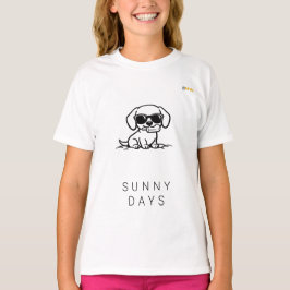 Camiseta Gafas de sol de cachorro dachshund días soleados a