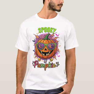 Camiseta Gafas de sol de calabaza espeluznante lunas telara