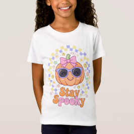 Camiseta Gafas de sol de calabaza linda con lazo rosa Mante