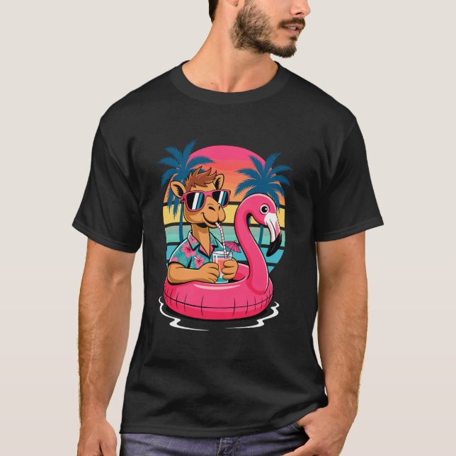 Camiseta Gafas de sol de camello Playa Vacaciones de verano (Anverso)