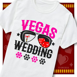 Camiseta Gafas de sol de casino para fiesta de bodas en Las