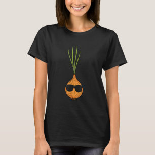 Camiseta Gafas de sol de cebolla chalote Granjero vegetaria