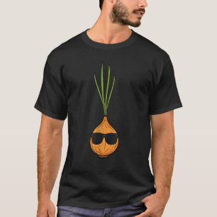 Camiseta Gafas de sol de cebolla chalote Granjero vegetaria