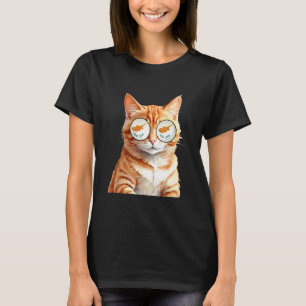 Camiseta Gafas de sol de Chipre amante de gatos bandera de