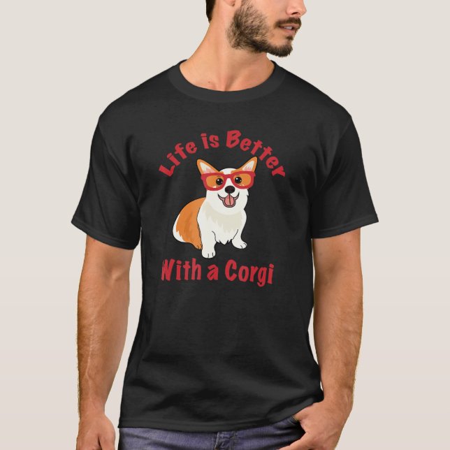 Camiseta Gafas de sol de Corgi (Anverso)