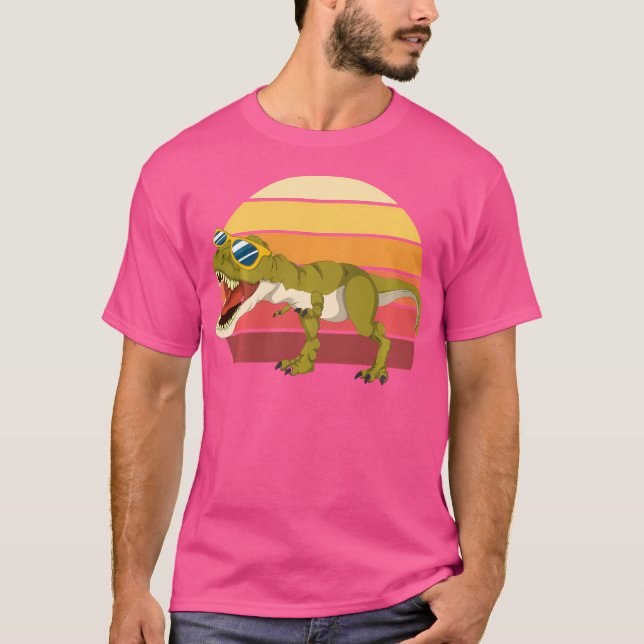Camiseta Gafas de sol de dinosaurios de Guay retro (Anverso)