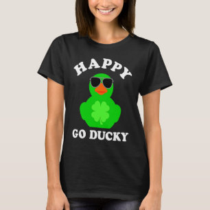 Camiseta Gafas de sol de duelo de goma verde Feliz Go Ducky