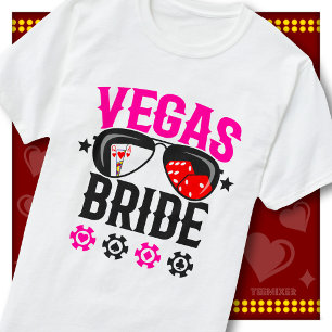 Camiseta Gafas de sol de fichas de casino para novia de Veg