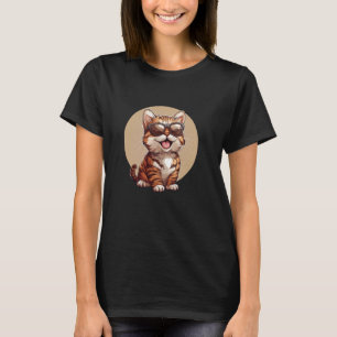 Camiseta Gafas de sol de gatito lindo y divertido Amante de