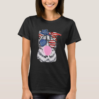 Camiseta Gafas De Sol De Goma De Mascar Chicle De Gato Del 