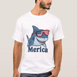 Camiseta Gafas de sol de Guay Shark USA - Día de la Indepen