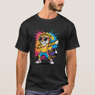 Camiseta Gafas de sol de guepardo divertido haciendo dabbin