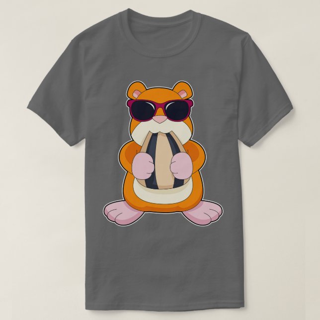Camiseta Gafas de sol de Hamster (Diseño del anverso)
