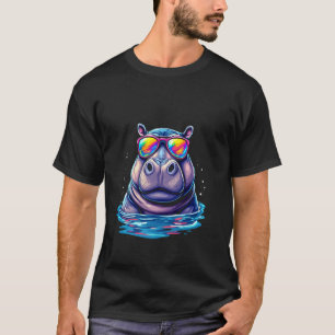 Camiseta Gafas de sol de hipopótamo