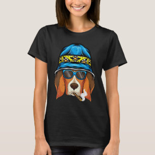 Camiseta Gafas de sol de humo Flores de sol Gorra Perro Bea