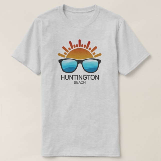 Camiseta Gafas de sol de Huntington Beach South Carolina (Diseño del anverso)