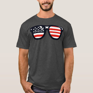 Camiseta Gafas de sol de la bandera estadounidense