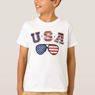 Camiseta Gafas de sol de la bandera estadounidense de EE. U