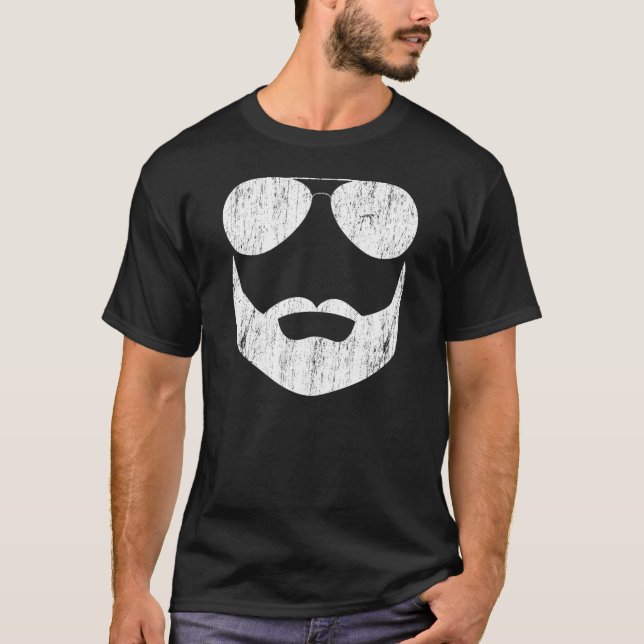 Camiseta Gafas de sol de la barba (Anverso)