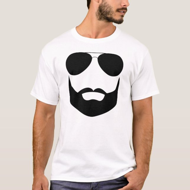 Camiseta Gafas de sol de la barba (Anverso)