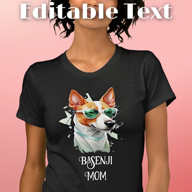 Camiseta Gafas de sol de la madre del perro de Basenji (Subido por el creador)