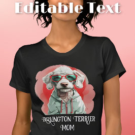 Camiseta Gafas de sol de la madre del perro de Bedlington T