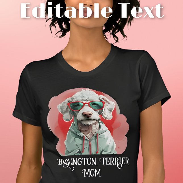 Camiseta Gafas de sol de la madre del perro de Bedlington T (Subido por el creador)
