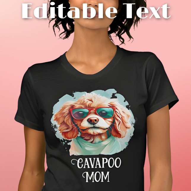 Camiseta Gafas de sol de la madre del perro de Cavapoo (Subido por el creador)