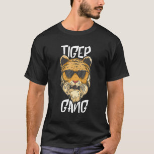 Camiseta Gafas de sol de la pandilla del tigre cara de tigr