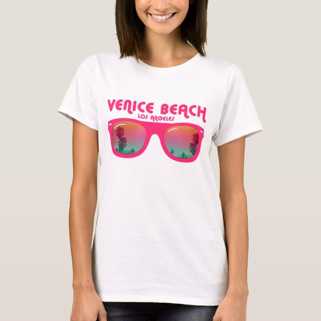 Camiseta Gafas de sol de la playa de Venecia (Anverso)