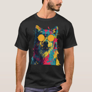 Camiseta Gafas de sol de lobo Animales Fauna y flora Colori