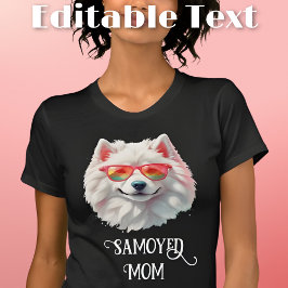 Camiseta Gafas de sol de mamá de perro de Samoyed