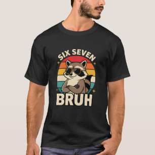 Camiseta Gafas de sol de mapache Bruh Six Seven Meme vintag