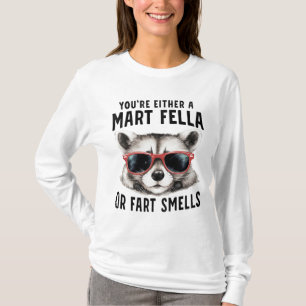 Camiseta Gafas de sol de mapache divertido que huele pedos