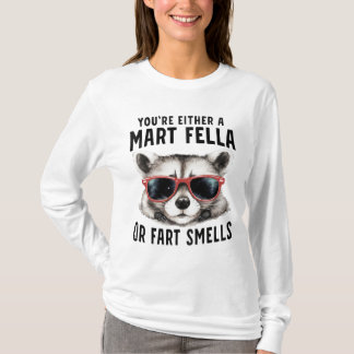Camiseta Gafas de sol de mapache divertido que huele pedos