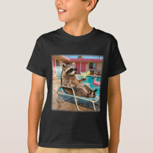 Camiseta Gafas de sol de mapache frescas margarita vacacion