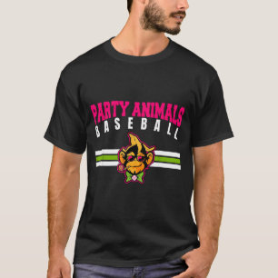 Camiseta Gafas de sol de mono de béisbol de animales de fie