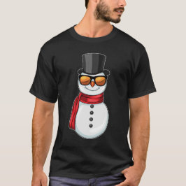 Camiseta Gafas de sol de Navidades de nieve