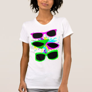 Camiseta Gafas de sol de neón vintage Corey Tiger 80s Splat
