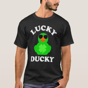 Camiseta Gafas de sol de pato de goma Cuatro hojas C Lucky 