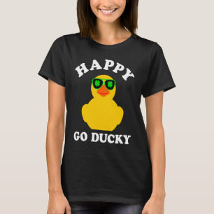 Camiseta Gafas de sol de pato de goma Feliz Go Ducky Pun St