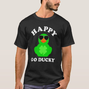 Camiseta Gafas de sol de pato de goma verde Happy Go Ducky