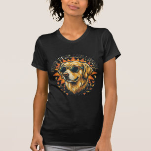 Camiseta Gafas de sol de perro retriever dorado de buenas v